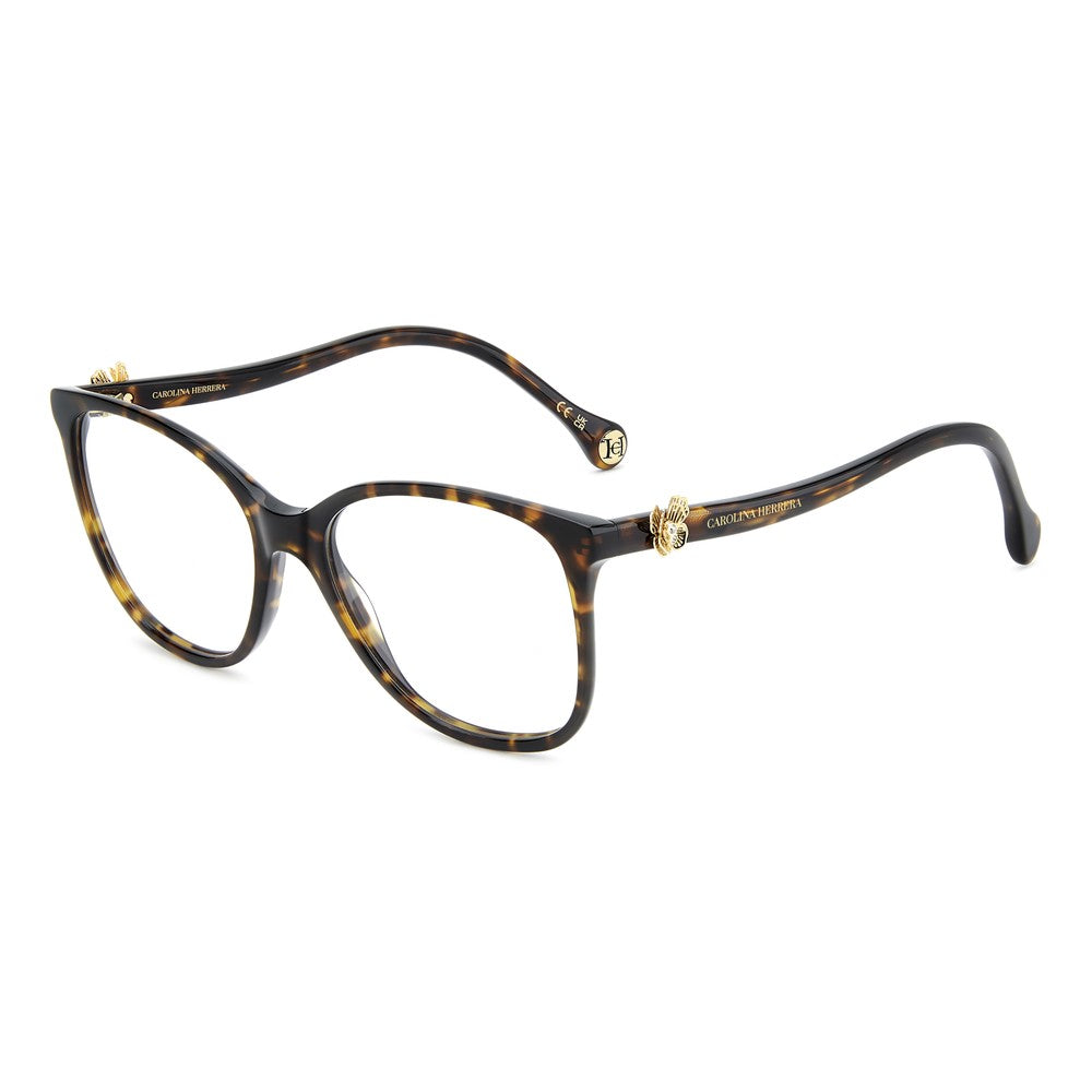 Gafas de vista Carolina Herrera femeninas, estilo cuadrada, montura de acetato, color de montura habana, color de lente transparente y calibre 55 mm - Envío 24/48 horas en España - Her 0396 086