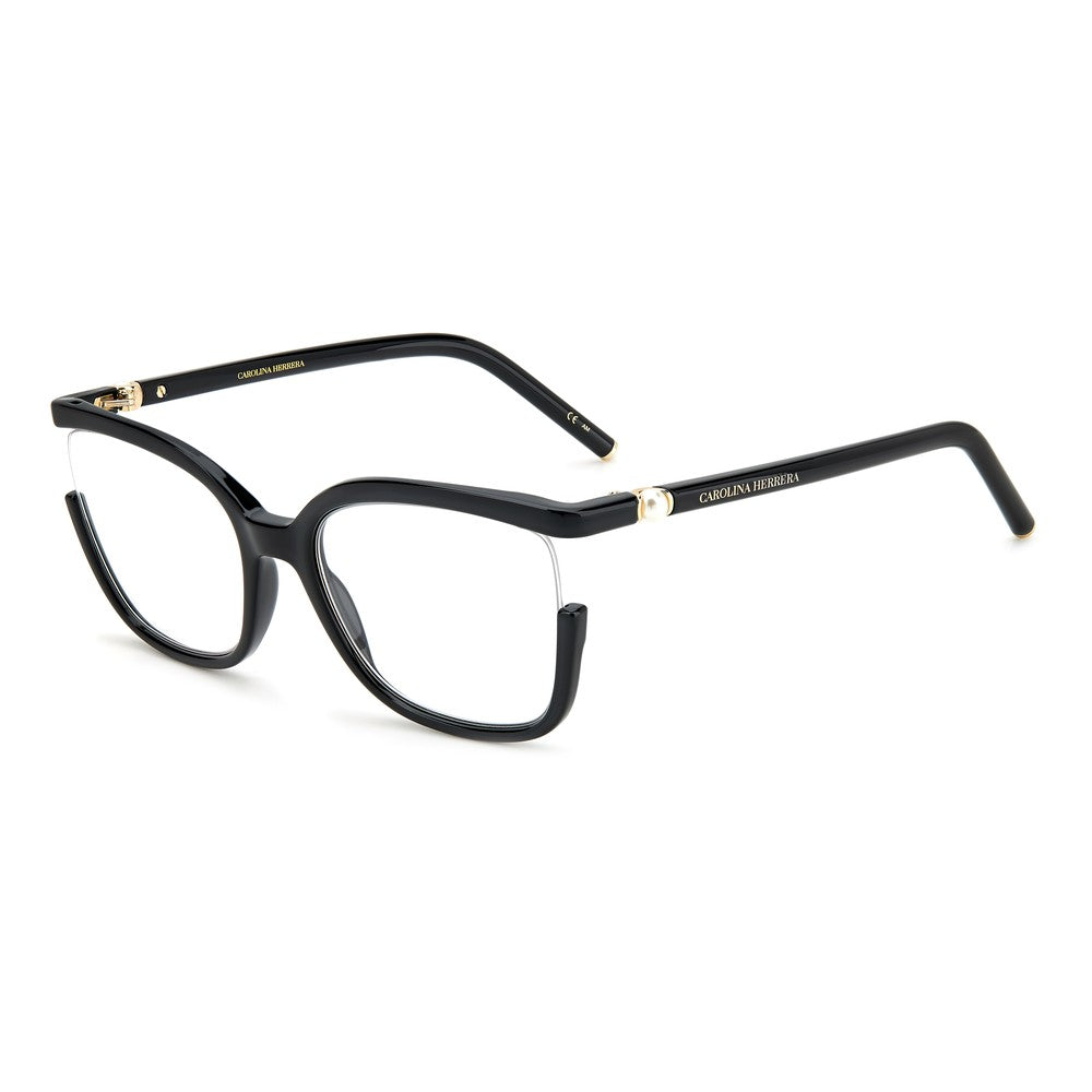 Gafas de vista Carolina Herrera femeninas, estilo rectangular, montura de tr90, color de montura negro, color de lente transparente y calibre 53 mm - Envío 24/48 horas en España - Ch 0004 807