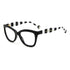 Gafas de vista Carolina Herrera femeninas, estilo rectangular, montura de acetato, color de montura negro, color de lente transparente y calibre 53 mm - Envío 24/48 horas en España - Her 0088 80S