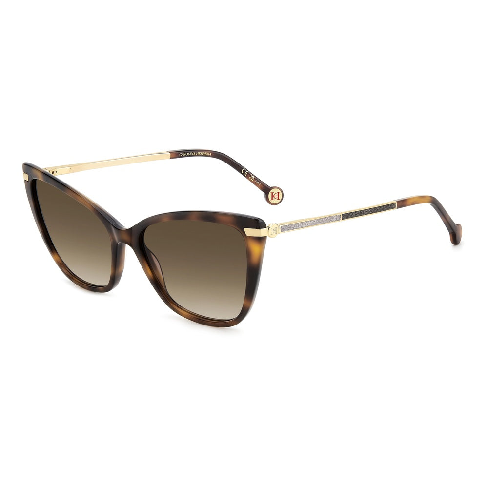 Gafas de sol Carolina Herrera femeninas, estilo rectangular, montura de acetato, color de montura habana, color de lente marron y calibre 57 mm - Envío 24/48 horas en España - Her 0262/S 086