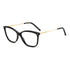 Gafas de vista Carolina Herrera femeninas, estilo rectangular, montura de acetato, color de montura negro, color de lente transparente y calibre 56 mm - Envío 24/48 horas en España - Her 0154 807