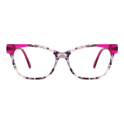 Vista frontal gafa graduada marca Luper modelo La Puntica color rosa