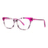 Vista lateral gafa graduada marca Luper modelo La Puntica color rosa