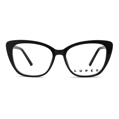 Vista frontal gafa graduada marca Luper modelo Los Saez color negro