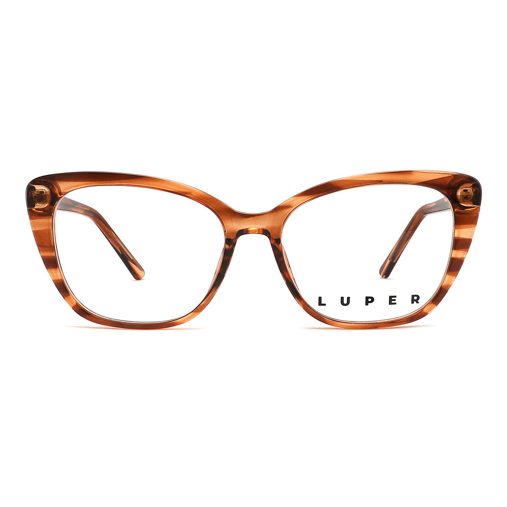 Vista frontal gafa graduada marca Luper modelo Los Saez color marron