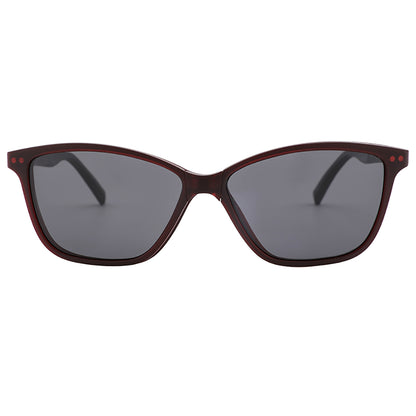 Vista frontal gafa graduada marca LUPER modelo Ricardo Gil color rojo clip magnético
